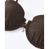image:imageSUUKSESS Women High Waisted Underwire Bikini Set Cheeky High Cut 2 Piece Swimsuit216 Dark Brown