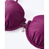 image:imageSUUKSESS Women High Waisted Underwire Bikini Set Cheeky High Cut 2 Piece Swimsuit216 Purple