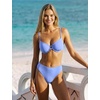 image:imageSUUKSESS Women High Waisted Underwire Bikini Set Cheeky High Cut 2 Piece Swimsuit216 Sky Blue