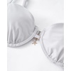 image:imageSUUKSESS Women High Waisted Underwire Bikini Set Cheeky High Cut 2 Piece Swimsuit216 White
