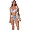 image:imageSUUKSESS Women High Waisted Underwire Bikini Set Cheeky High Cut 2 Piece Swimsuit216 White Black Polka Dot