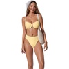 image:imageSUUKSESS Women High Waisted Underwire Bikini Set Cheeky High Cut 2 Piece Swimsuit216 Yellow
