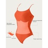 image:imageSUUKSESS Women One Piece Tummy Control Swimsuit Crisscross Backless Bathing SuitCoral