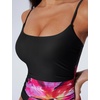 image:imageSUUKSESS Women One Piece Tummy Control Swimsuit Crisscross Backless Bathing SuitPink Floral