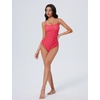 image:imageSUUKSESS Women One Piece Tummy Control Swimsuit Crisscross Backless Bathing SuitRed Polka Dot