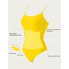 image:imageSUUKSESS Women One Piece Tummy Control Swimsuit Crisscross Backless Bathing SuitYellow