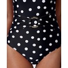 image:imageSUUKSESS Women Retro One Piece Swimsuit Metal Tummy Control V Neck Bathing Suit167 Black White Polka Dots