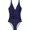 image:imageSUUKSESS Women Retro One Piece Swimsuit Metal Tummy Control V Neck Bathing Suit167 Navy Blue