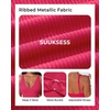 image:imageSUUKSESS Women Retro One Piece Swimsuit Metal Tummy Control V Neck Bathing Suit211 Metallic Hot Pink