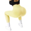 image:imageSUUKSESS Women Ribbed Seamless Leggings High Waisted Workout Gym Yoga Pants18 Butter Yellow