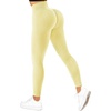 image:imageSUUKSESS Women Ribbed Seamless Leggings High Waisted Workout Gym Yoga Pants18 Butter Yellow