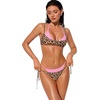 image:imageSUUKSESS Women Sexy Double Layer 2 Piece Bikini Set Cheeky Thong Halter SwimsuitLeopard Pink