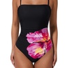 image:imageSUUKSESS Women Sexy One Piece Swimsuit Tummy Control Square Neck Bathing Suit154 Black Red Floral