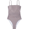 image:imageSUUKSESS Women Sexy One Piece Swimsuit Tummy Control Square Neck Bathing Suit154 Brown Black Color Block