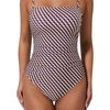 image:imageSUUKSESS Women Sexy One Piece Swimsuit Tummy Control Square Neck Bathing Suit154 Brown Black Color Block