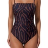 image:imageSUUKSESS Women Sexy One Piece Swimsuit Tummy Control Square Neck Bathing Suit154 Brown Black Zebra Print