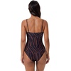 image:imageSUUKSESS Women Sexy One Piece Swimsuit Tummy Control Square Neck Bathing Suit154 Brown Black Zebra Print