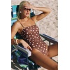 image:imageSUUKSESS Women Sexy One Piece Swimsuit Tummy Control Square Neck Bathing Suit154 Brown White Polka Dots