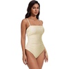 image:imageSUUKSESS Women Sexy One Piece Swimsuit Tummy Control Square Neck Bathing Suit154 Ivory Geo