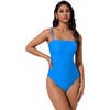 image:imageSUUKSESS Women Sexy One Piece Swimsuit Tummy Control Square Neck Bathing Suit154 Light Blue