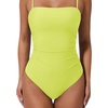 image:imageSUUKSESS Women Sexy One Piece Swimsuit Tummy Control Square Neck Bathing Suit154 Neon Yellow
