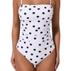 image:imageSUUKSESS Women Sexy One Piece Swimsuit Tummy Control Square Neck Bathing Suit154 White Black Polka Dot