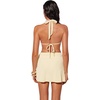 image:imageSUUKSESS Women Sexy Textured Bikini Sets High Waisted 3 Piece Swimsuit with SkirtBeige White