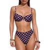 216 Brown Pink Polka Dot