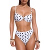 216 White Black Polka Dot