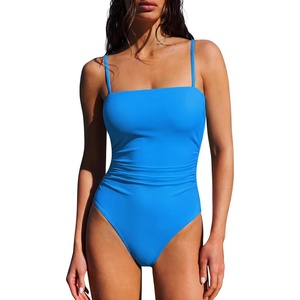 image:imageSUUKSESS Women Sexy One Piece Swimsuit Tummy Control Square Neck Bathing Suit154 Light Blue