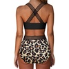 image:imageSUUKSESS Women Cutout Bikini Sets Push Up High Waisted Swimsuits 2 Piece1 Black Leopard