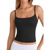 image:imageSUUKSESS Women Cotton Double Layer Unpadded Cami Summer Basic Going Out TopsBlack