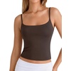 image:imageSUUKSESS Women Cotton Double Layer Unpadded Cami Summer Basic Going Out TopsDark Brown
