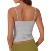 image:imageSUUKSESS Women Cotton Double Layer Unpadded Cami Summer Basic Going Out TopsFlower Grey