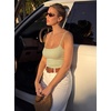 image:imageSUUKSESS Women Cotton Double Layer Unpadded Cami Summer Basic Going Out TopsLight Green