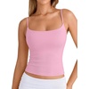 image:imageSUUKSESS Women Cotton Double Layer Unpadded Cami Summer Basic Going Out TopsLight Pink