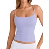 image:imageSUUKSESS Women Cotton Double Layer Unpadded Cami Summer Basic Going Out TopsLight Purple