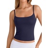 image:imageSUUKSESS Women Cotton Double Layer Unpadded Cami Summer Basic Going Out TopsNavy Blue