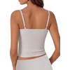image:imageSUUKSESS Women Cotton Double Layer Unpadded Cami Summer Basic Going Out TopsOatcolored