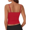image:imageSUUKSESS Women Cotton Double Layer Unpadded Cami Summer Basic Going Out TopsRed