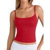 image:imageSUUKSESS Women Cotton Double Layer Unpadded Cami Summer Basic Going Out TopsRed
