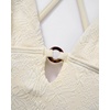 image:imageSUUKSESS Women Sexy One Piece Swimsuit Tummy Control Deep V Neck Bathing SuitBeige White
