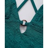 image:imageSUUKSESS Women Sexy One Piece Swimsuit Tummy Control Deep V Neck Bathing SuitPeacock Blue