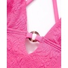 image:imageSUUKSESS Women Sexy One Piece Swimsuit Tummy Control Deep V Neck Bathing SuitPink