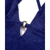 image:imageSUUKSESS Women Sexy One Piece Swimsuit Tummy Control Deep V Neck Bathing SuitRoyal Blue