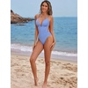 image:imageSUUKSESS Women Sexy One Piece Swimsuit Tummy Control Deep V Neck Bathing SuitSky Blue