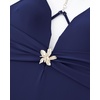 image:imageSUUKSESS Women Sexy One Piece Swimsuit V Neck Crisscross Back Bathing Suit217 Navy Blue