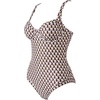 image:imageSUUKSESS Women Sexy Underwire One Piece Swimsuit Color Block Cutout Bathing Suit215 Brown Geometry