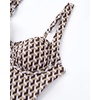 image:imageSUUKSESS Women Sexy Underwire One Piece Swimsuit Color Block Cutout Bathing Suit215 Brown Geometry