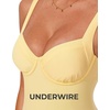 image:imageSUUKSESS Women Sexy Underwire One Piece Swimsuit Color Block Cutout Bathing Suit215 Yellow